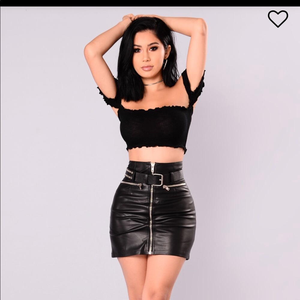 Fashion nova moto skirt